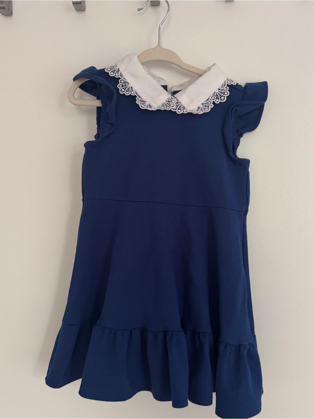 Janie and Jack Scalloped Collar Ponte Casual Dress